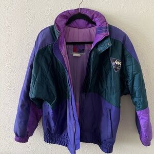 Vintage JOFF Performance 90s Windbreaker Jacket – Teal & Purple